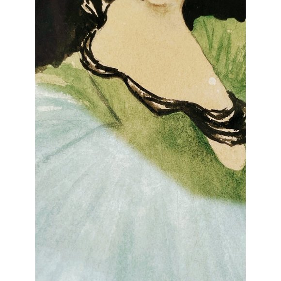 Antique 1904 Painting Can Can Show Girl Artist Signed Green - Picture 8 of 14